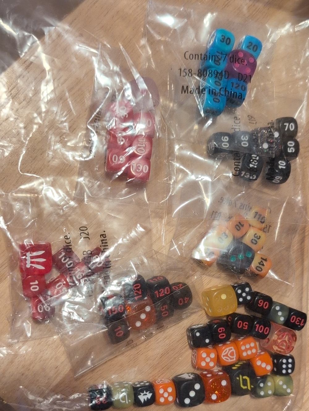 Lot Of Pokemon Dice- Multicolor